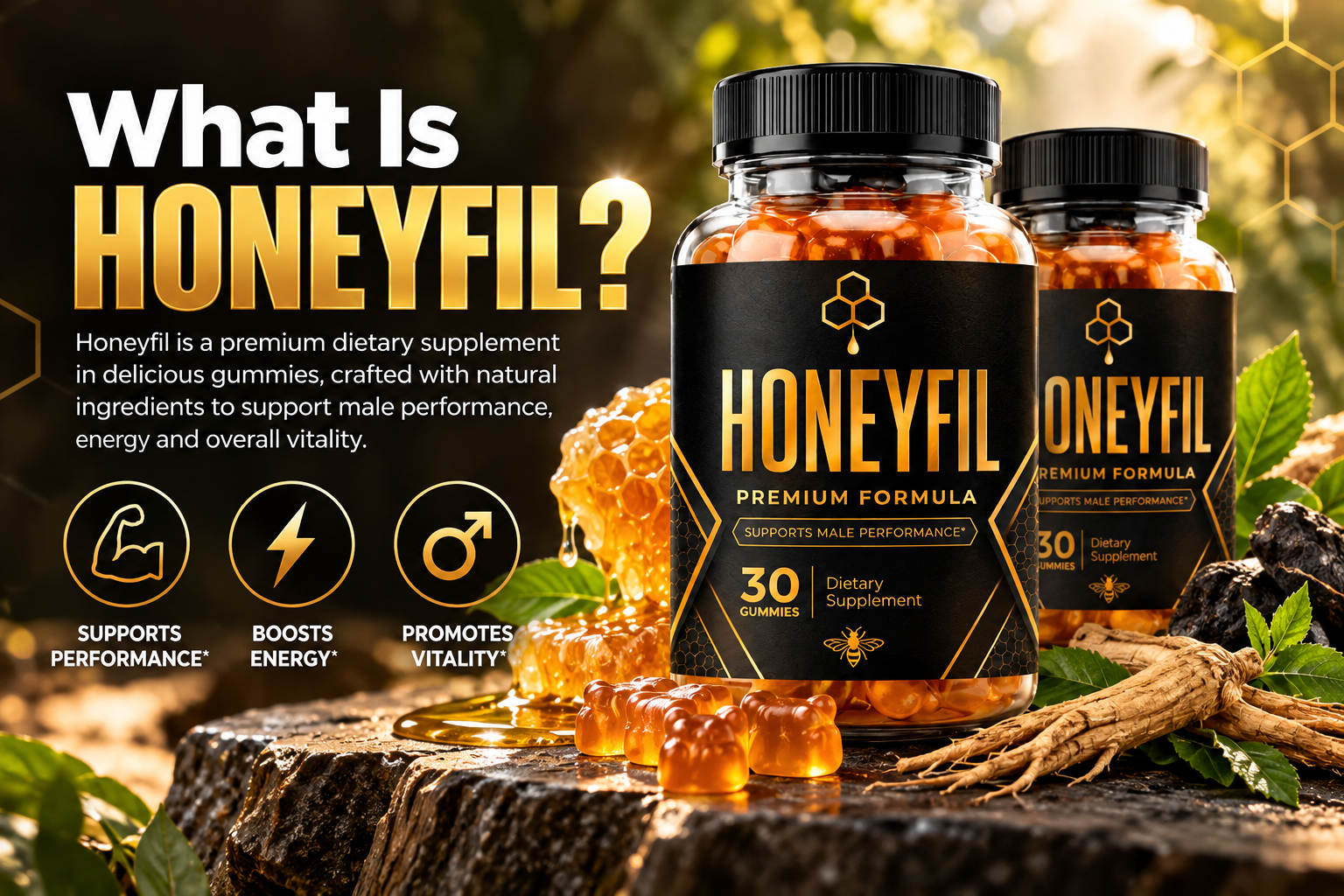 Honeyfil daily wellness gummies for men